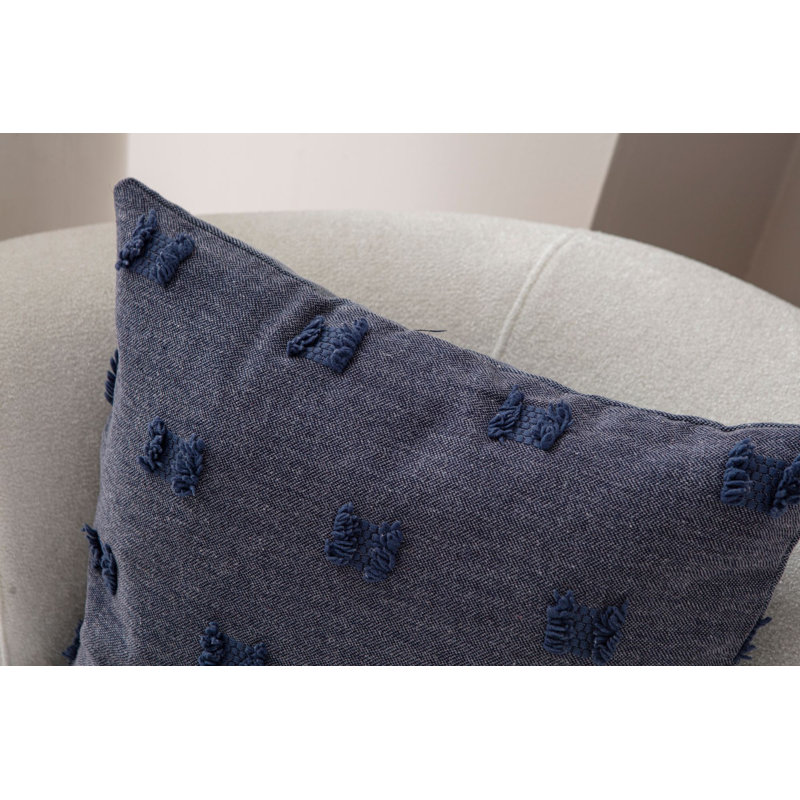 Premium Blue Cushion Cover, 16.9 x 16.9 inches | 100% Polyester, Machine Washable, Soft Fabric Density: 3.5 oz/sq yd | Perfect for Living Room, Bedroom, & Outdoor Decor | Stylish & Durable Design