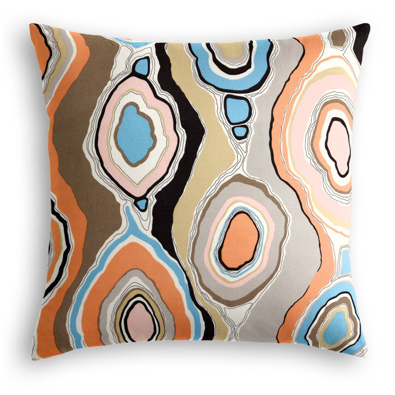 Tobi Fairley La Petit Roche Square Pillow Cover & Insert, 16" x 16", Jade