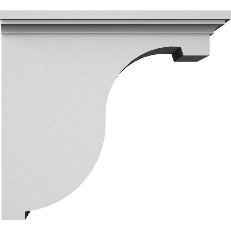 Endurathane Legacy Bracket, 8 7/8"W x 12"D x 12"H, Factory Primed, 12"H x 8 7/8"W x 12"D