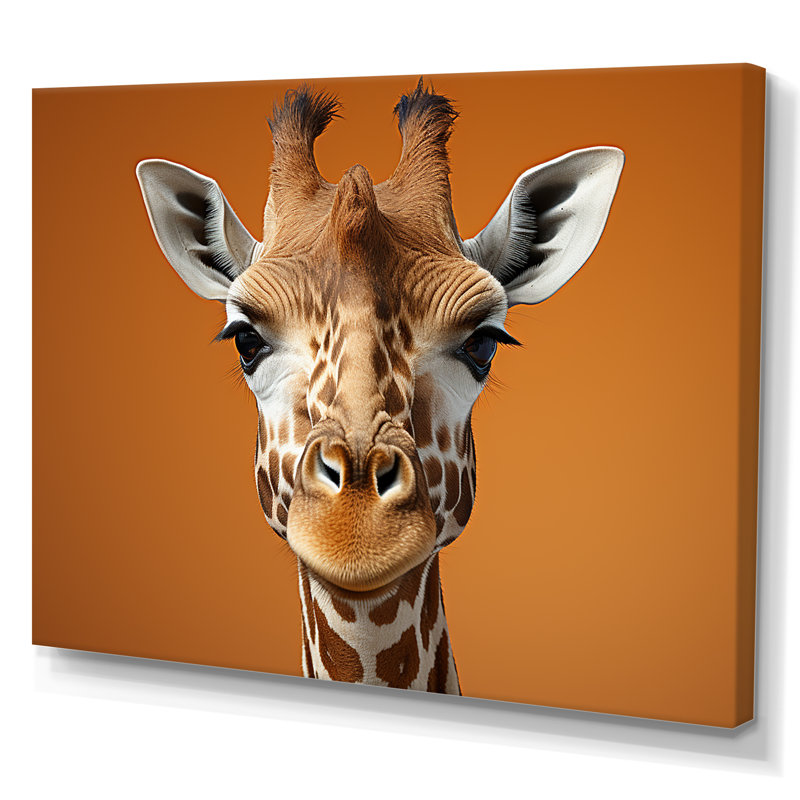 Girafe brune sentinelle Savannah, H 24 po x l 32 po x P 1 po, Toile tendue
