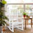 Kids White Solid Wood Rocking Chair