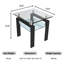 Table d'appoint avec plateau en verre transparent-810161857