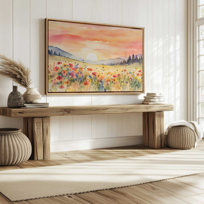 Rolling Hills and Wildflowers Canvas Print