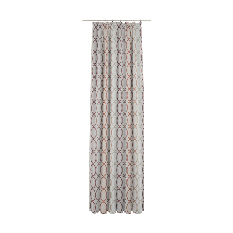 Deguzman Pencil Pleat Room Darkening Single Curtain, Light brown/Brown, 132cm Width x 225cm Drop