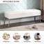Faux Leather Upholstered Bench with Metal Legs-275778533