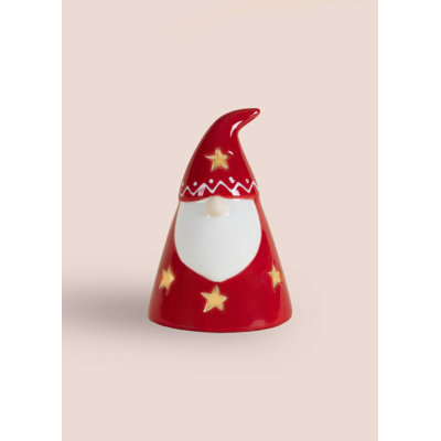 Élégant objet décoratif, céramique rouge et blanche, 3,1 x 3,1 x 4,3 pouces | 100% céramique de haute qualité | Parfait pour la décoration intérieure, l'esthétique moderne et les cadeaux uniques | Idéal pour le salon, le bureau ou la chambre à coucher