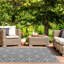 Pissouri Geometric Blue/Grey/Ivory Indoor / Outdoor Area Rug-833604826