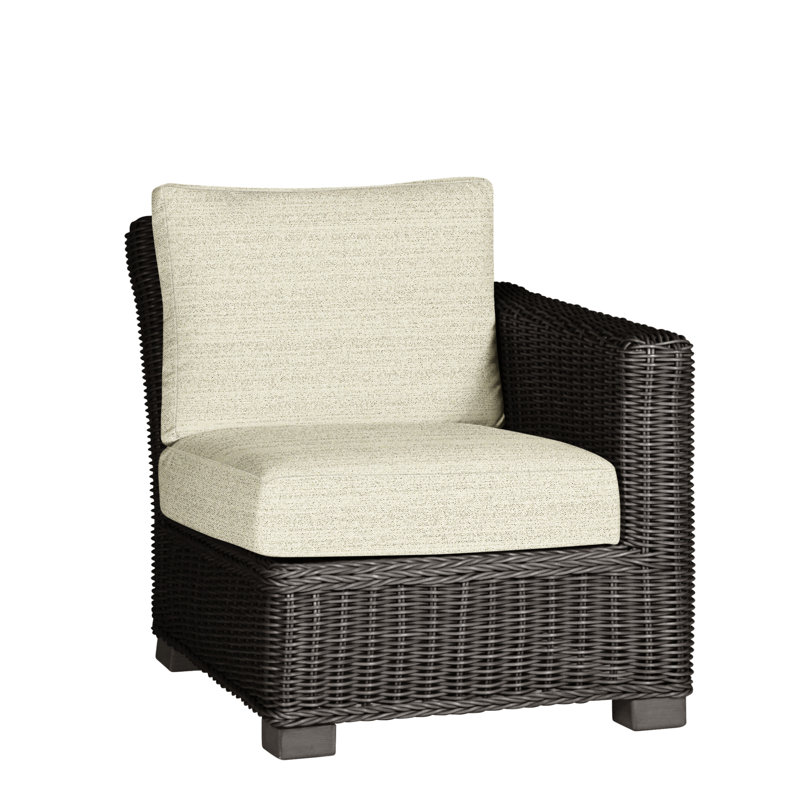 Rustic Patio Lounge Chair with Cushions, Slate Gray, Welt, Indigo Velvet
