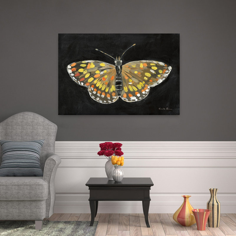 «Bold Butterfly II», art mural contemporain, H 32 po x l 48 po