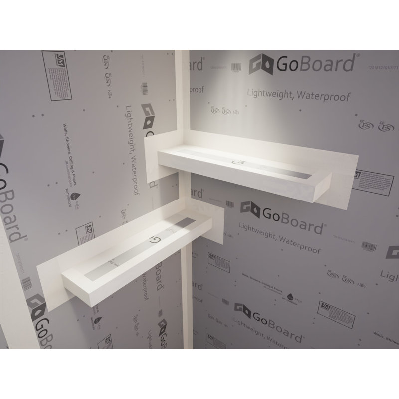 The Original™ Shower Shelf with GoBoard, 2" H x 18" W x 6' D