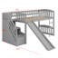Lit mezzanine avec escalier et glissade-239125211