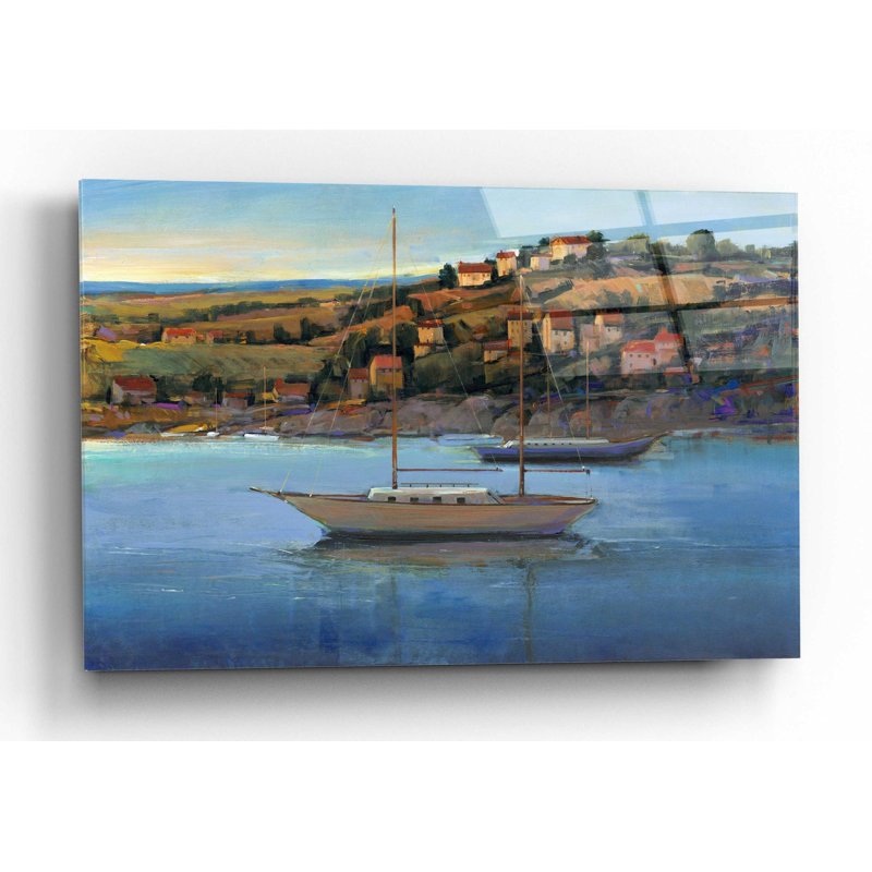 «Harbor View I» par Tim O'Toole, art mural en verre acrylique, H 16 po x l 24 po x P 0,2 po