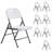 Foldable Plastic Folding Chairs with Steel Frame - 450 lbs Capacity, Available in White, Black, and Blue, for Indoor/Outdoor Use-1086562571