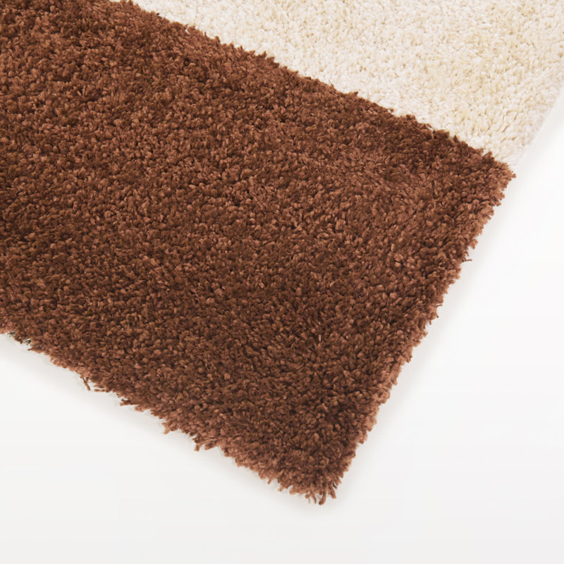 Tapis brun / rouille moderne Daniel, Rectangle 5 pi 3 po x 7 pi