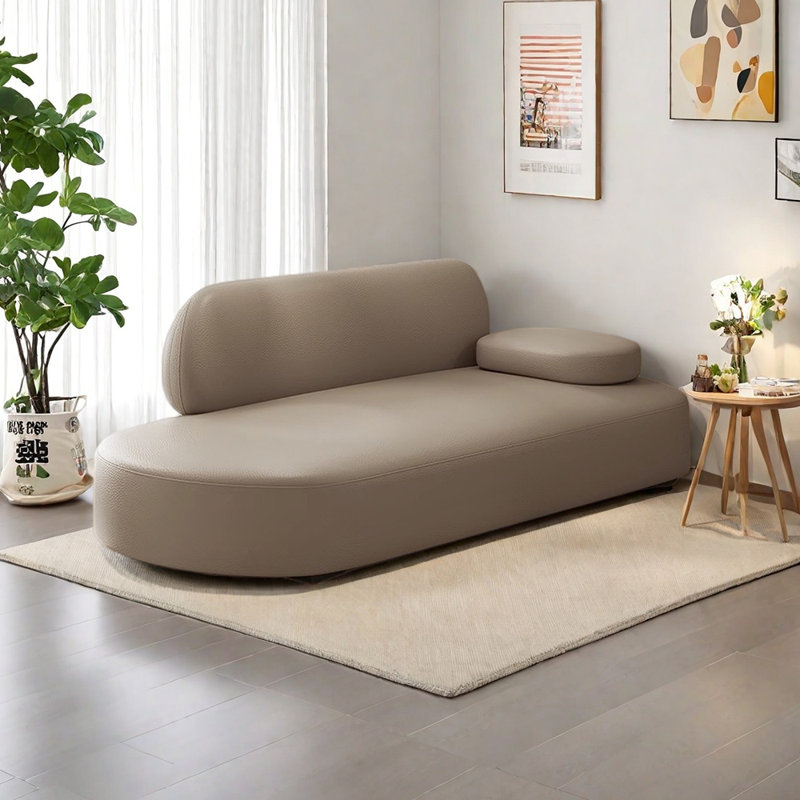 Méridienne légère et luxueuse, Orienté à droite, Kaki