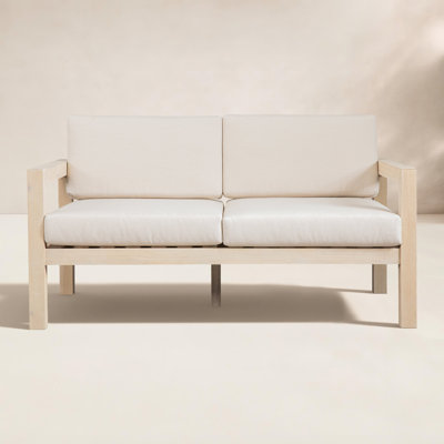 Rosa 57" Eucalyptus Patio Loveseat