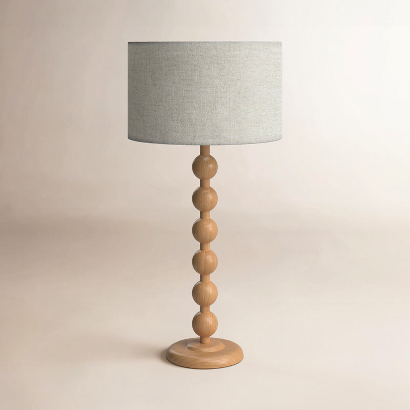 Levy Solid Wood Table Lamp, Natural