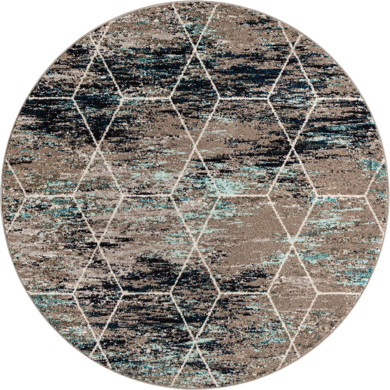 Galitea Geometric Indoor Rug, Round 6'