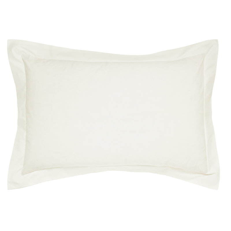 HELENA SPRINGFIELD PLAIN DYE 180 Thread Count Plain Cotton Blend Pillowcase, Ivory