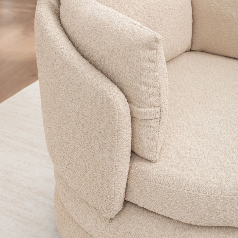 Chaise pivotante Ashyiah, Beige chaud