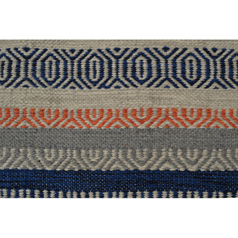 Saffron Striped Hand Woven Area Rug, Rectangle 160 x 230cm