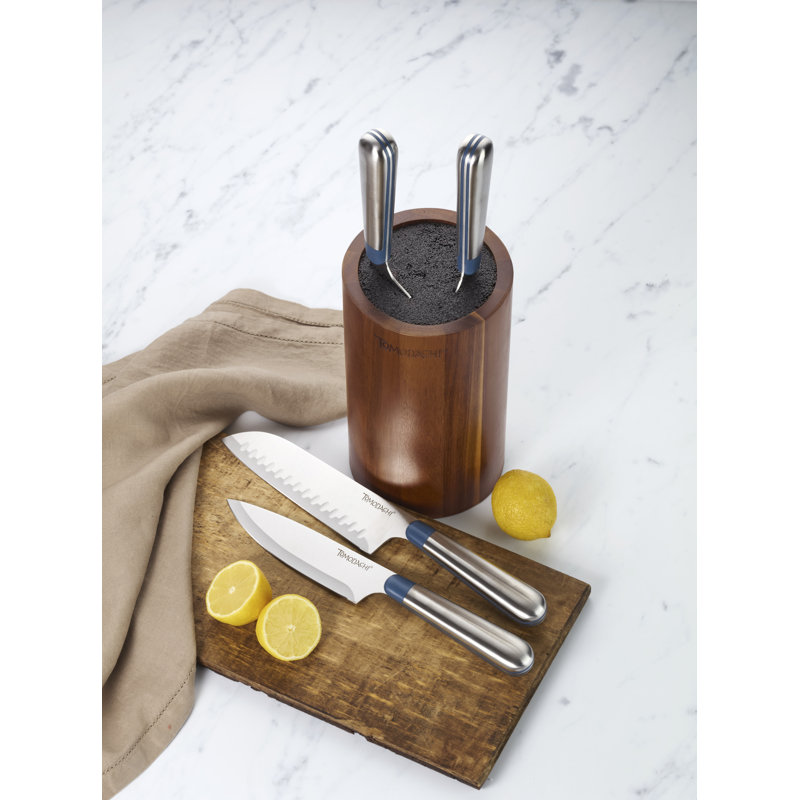 Keen 5-Piece Acacia Bristle Block Cutlery Set