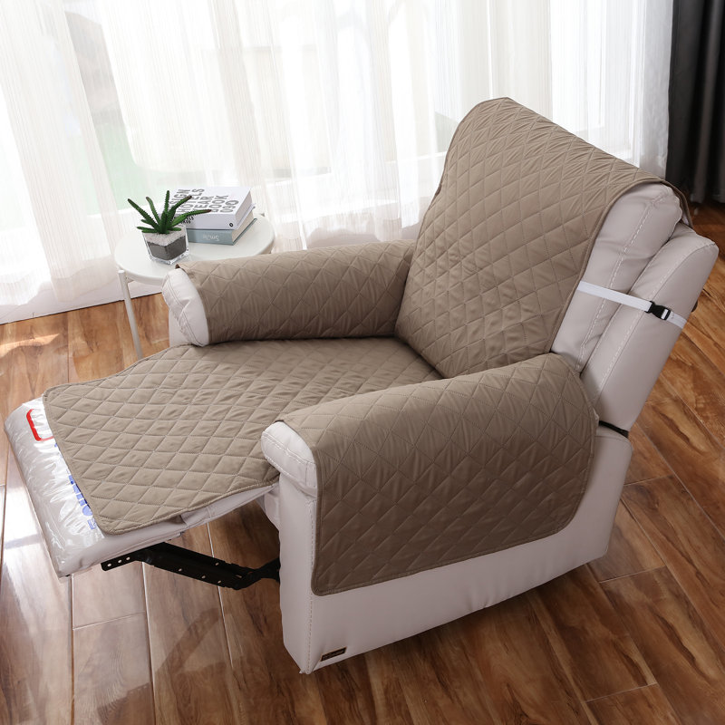 Housse matelassée pour fauteuil inclinable à coussins carrés / rectangulaires, Kaki