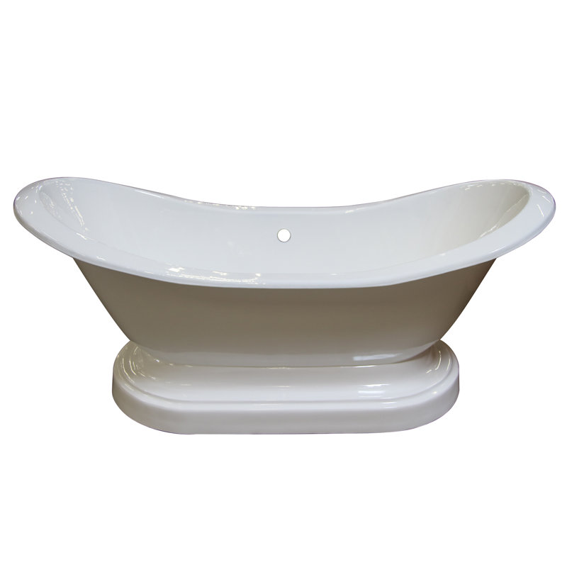 Marshall 72'' x 30.5'' Soaking Cast Iron Bathtub