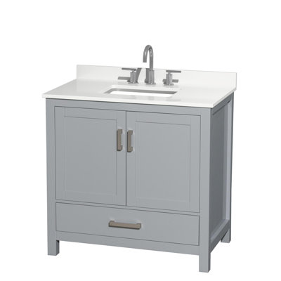 Sheffield 36" Freestanding Single Bathroom Vanity with Quartz Top