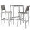 Shore 3 Piece Outdoor Patio Aluminum Outdoor Pub Set