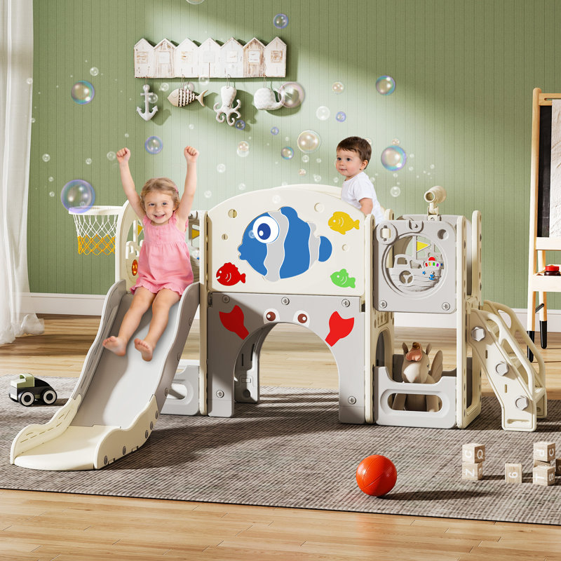 LeFluffy Indoor Slide, Gray