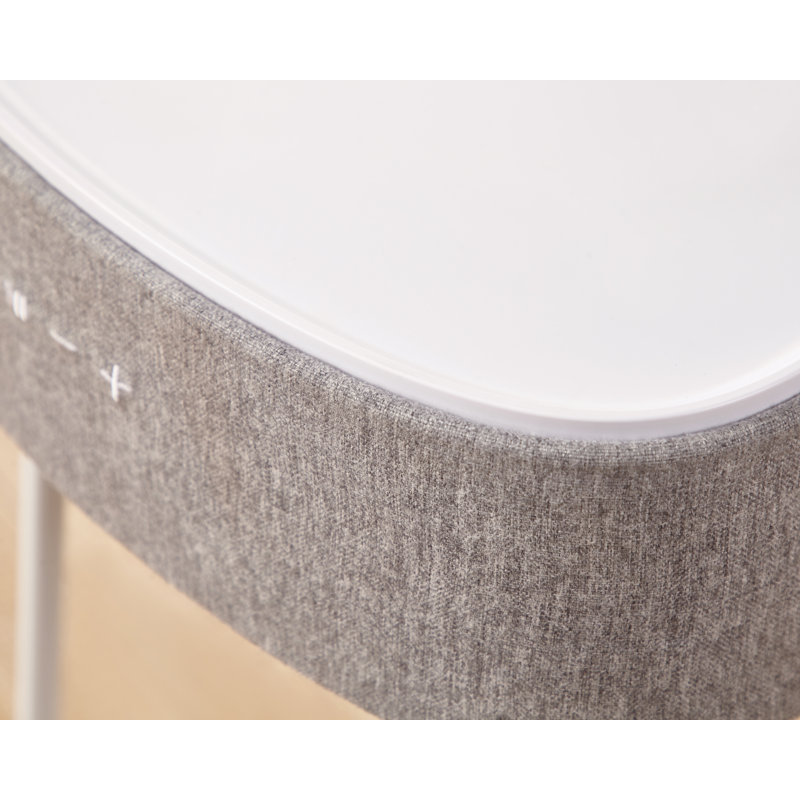Valez Tray Top End Table with Built-In Outlets, White