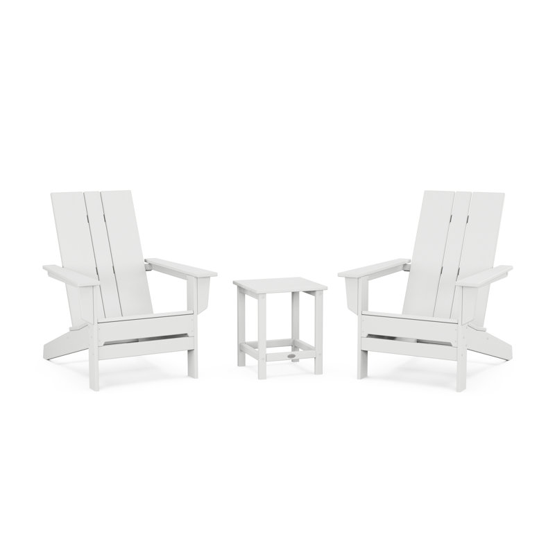 Chaise Adirondack d'extérieur avec table POLYWOOD x, Blanc