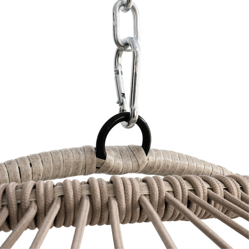 Fauteuil à œufs Red Pe - pliable, confortable, avec ensemble en acier inoxydable et balançoire à coussin, lavable à la corde
