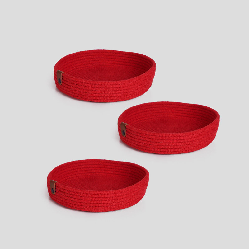 Madisen Cotton Tray, Red