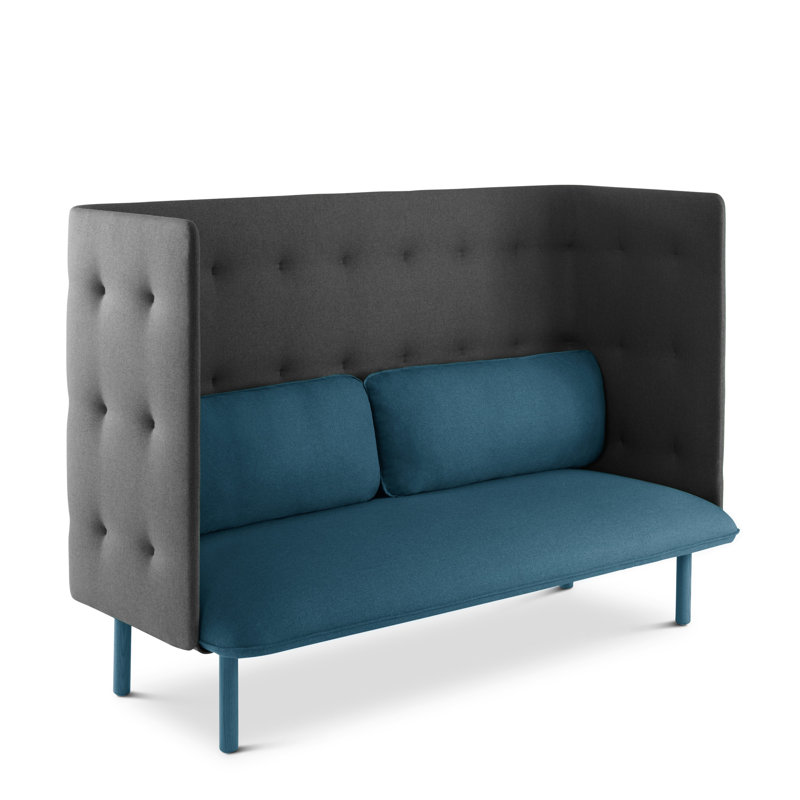 Canapé QT, Bleu / gris foncé
