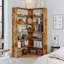 Corner Bookcase 6 Tiers with Baffles Industrial Large Corner Etagere Bookcase for Living Room Home Office-1341425625