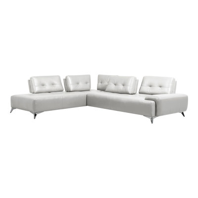 Leather L-Shaped Sectional Left Hand Facing