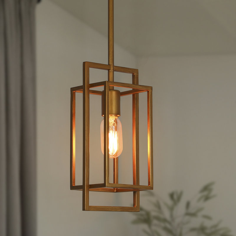 1 - Light 5.5"W Rectangle Mini Pendant
