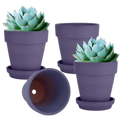 6 Inch Terracotta and Clay Pots for Plant with Saucer