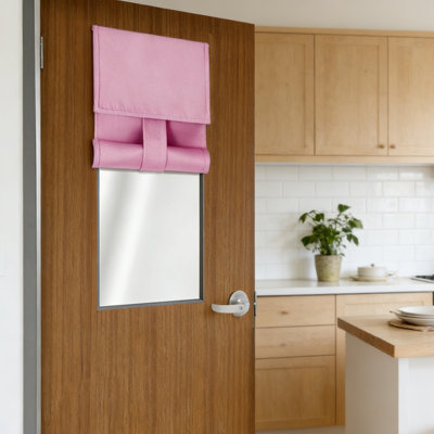 2 Panels 9.84*39.37Inch Privacy Door Window Curtain, Door Window Cover for Office & Classroom Doors, Solid Color Blackout & Privacy Protection Curtain