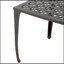 Table d'appoint d'extérieur en fonte d'aluminium durable avec grillage élégant, léger et résistant aux intempéries pour une utilisation sur le patio et le jardin