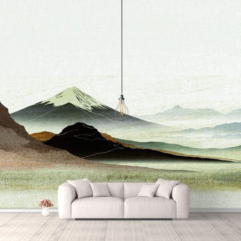 Murale paysage naturel de montagne, L 100 po x l 144 po