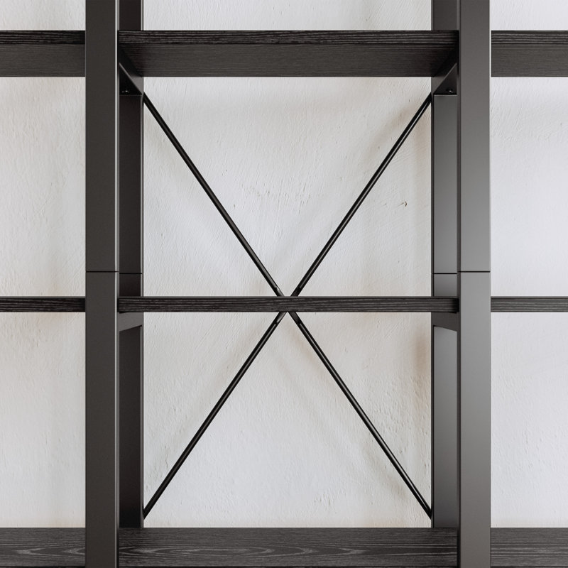 Alysa Etagere Bookcase 5 Tiers, Black