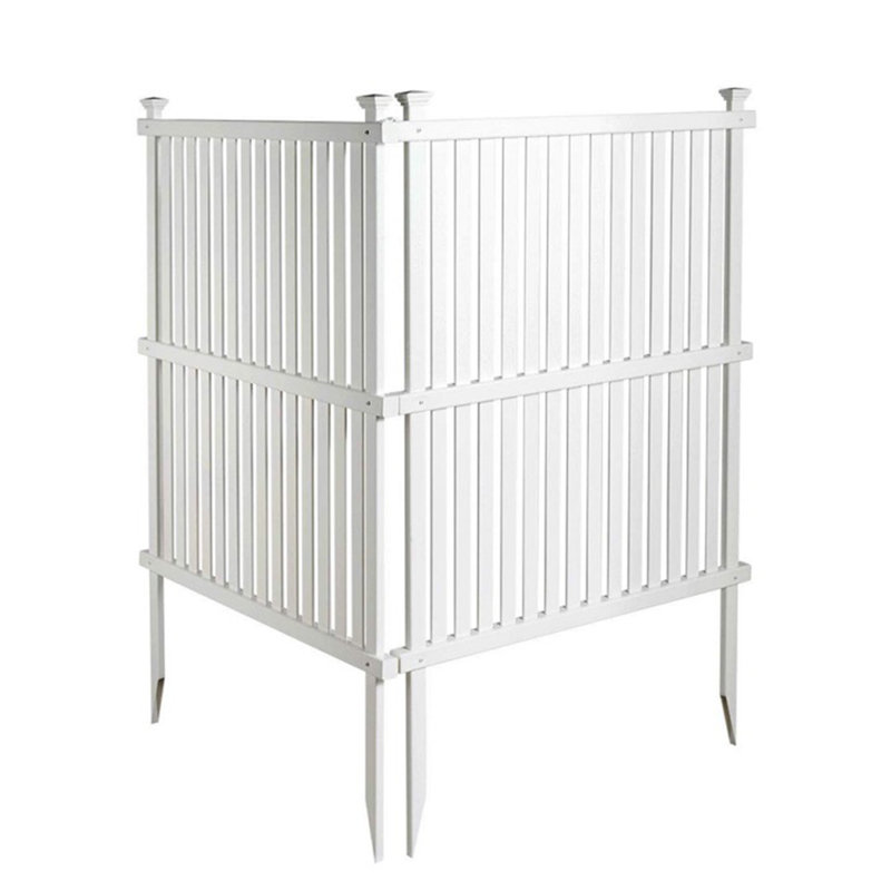 Ensemble de panneaux d'intimité pour climatiseur, poubelle, vinyle, couleur blanche