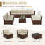 Ensemble de conversation modulaire en rotin pour 8 personnes avec coussins-452086264-463747200