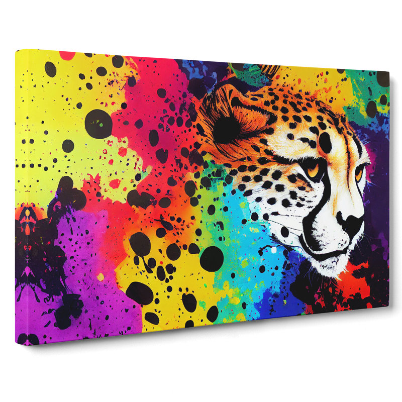 Cheetah Splash Vol.2 Abstract - Wrapped Canvas, 40cm H x 60cm W x 3cm D