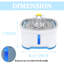Distributeur de bol d'eau automatique automatique 2,5l pour fontaine d'eau pour chat, ultra silencieux, conception Vortex à nettoyage instantané