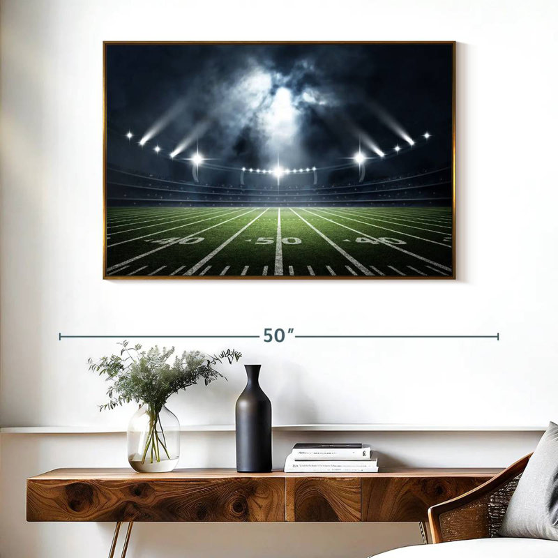 Grand stade de football, Cadre flottant doré, 40 po x 27 po