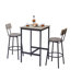 Ensemble de table de bar avec 2 tabourets de bar en polyuréthane avec dossier, l 23,62 po x P 23,62 po x H 35,43 po-131419193-131419190